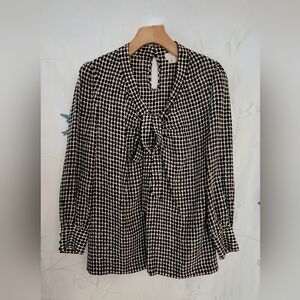 Kate Spade Black & Beige Women's Blouse Size XS
